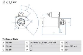 Bosch 0986010950 - ARR.12V 13D TRANSIT