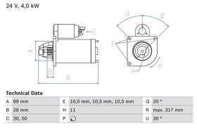 Bosch 0986018990 - ARR.24V 11D 4KW MAN/MERC.