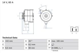 Bosch 0986034740 - ALT.12/60A REN.