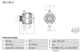 Bosch 0986046290 - ALT.24/80A PV8 VOLVO FH (SER.II)