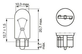 Bosch 1987302206 - LAMP.12/5W CONTROL S/C