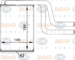 Hella 8FH351313161 - CALEFACTOR MONDEO I/II/III