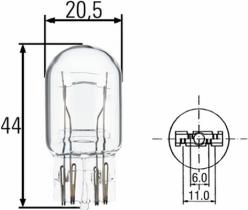 Hella 8GD008893002 - LAMP.12/21/5W CUÑA S/C