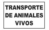 A1083 - PLACA ALUM.34X22 TRAN.ANIMAL.VIVOS
