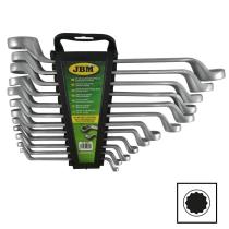 Jbm 50889 - KIT 12 LLAVES ACODADAS C/2 BOCAS