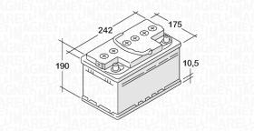 Yuasa ETS55NS - BATERIA 55/480A +IZQ.242X175X190