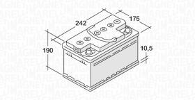Magneti Marelli ETS55NS - BATERIA 55/480A +IZQ.242X175X190