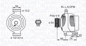 Magneti Marelli MAN8001 - ALT.12/104A FIESTA V 1.3/FUSION 1.6