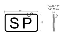 Rinder 570600 - PLACA S/P GRANDE