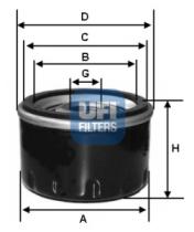 Ufi 2329300 - FILTRO ACEITE CITR/PEUG.