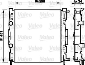 Valeo 732874 - RADIADOR AGUA MEGANE/GRANS SCENIC 1.5/1.9 DCI