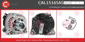 Casco CAL15165AS - ALT.12/150A PV6 CITR/FIAT/LANCIA/PEUG/SUZ.(EMBR)