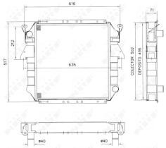  52140 - RADIADOR AGUA NISSAN L-35
