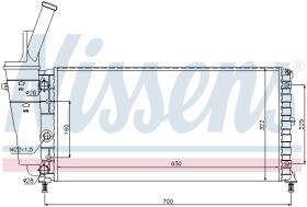 Nissens 61892 - RADIADOR PUNTO I(93-)75-1.2 MPI 8V(+)