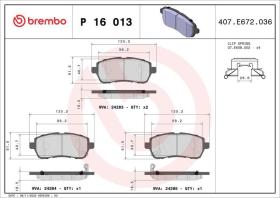 Brembo P16013 - PASTILLA DE FRENO