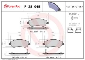 Woking P28045 - PASTILLA DE FRENO