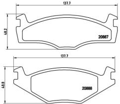 Brembo P85005 - J.PAST.DEL.AUDI/SEAT/VW 1.9D  FINA