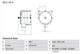 Bosch 0986037410 - ALT.24/55A MERC.