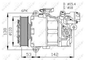 Nrf 32463 - COMPR.12V BMW SR.1 E81-87-88/SR.3 E