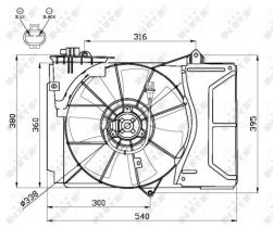 Nrf 47055 - VENTILADOR TURISMOS TOYOTA YARIS 99