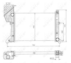 Nrf 50559 - RADIADOR CALEF.SPRINTER 208/308/408/20