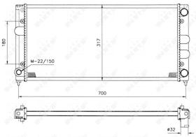 Nrf 509506 - RADIADOR ALU ENSAMBLADO VW PASSAT 1.6D 88-