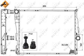 Nrf 51580 - RADIADOR AGUA BMW S3 "E46" / Z4 "E85"