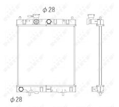 Nrf 52060 - RADIADOR AGUA DATSUN (ALUM.)