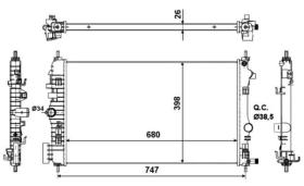 Nrf 53776 - RADIADOR ALUMINIO OPEL