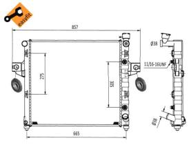 Nrf 58113 - RADIADOR CALEF.G.CHEROKEE 4,7 V8+A