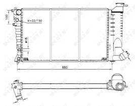 Nrf 58233 - RADIADOR XSARA/ZX/306-II 2.0.BOQUILLA PRESION