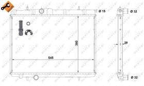 Nrf 58301 - RADIADOR ALU SOLDADO PEUGEOT 206 2.0 99-