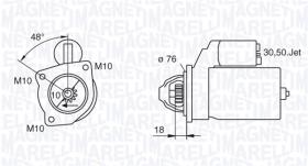 Magneti Marelli MSN8008 - ARR.12V 10D ESCORT 1.6,1.8D/FIESTA 1.6,1.8D