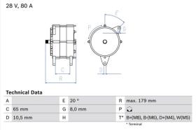 Bosch 0120468154 - ALT.24/80A RVI