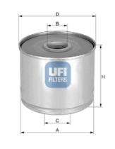 Ufi 2436900 - FILTRO GASOIL RVI DIV