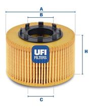 Ufi 2501500 - FILTRO ACEITE MONDEO/TRANSIT