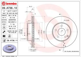 Brembo 09A73610 - DISCO DEL MB C "W202" 288MM V/INT