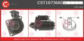 Casco CST10736AS - ARR.24V 9D 3,2KW FIAT/IVECO (BOS)