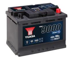 Yuasa YBX9027 - BATERIA AGM 60/680A +DCH 242X175X190 (S.STOP)