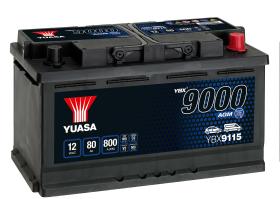 Yuasa YBX9115 - BATERIA AGM 80/800A +DCH 317X175X190 (S.STOP)
