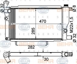 Mahle CR428000S - RADIADOR PEUG.205 I/II