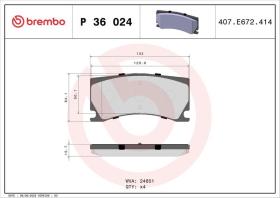 Brembo P36024 - PASTILLA DE FRENO