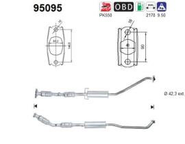 As 95095 - CATALIZADOR TOYOTA COROLLA 1.6I 16V