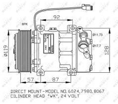 Nrf 32120G - COMPR.24V SD7H15 SCANIA