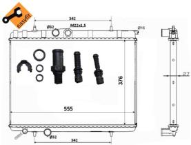 Nrf 53120 - RADIADOR AGUA PEUG.206 98-