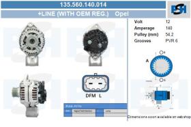 Psh 135560140 - ALT.12/140A OPEL