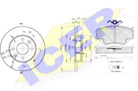 Icer 309934705 - KIT DISCOS+PAST.DEL.REN.