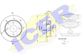 Icer 311431063 - KIT DISCOS+PAST.DEL.FORD/MAZDA 121 III