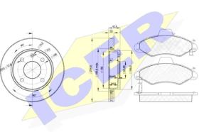 Icer 312291064 - KIT DISCOS+PAST.DEL.ESCORT VII (GAL/AAL/ABL)