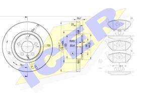 Icer 313495603 - KIT DISCOS+PAST.DEL.AUDI/SEAT/VW